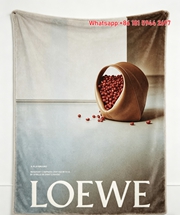 LOEWE Art Print Flannel Throw Blanket for Sofa Decor L119